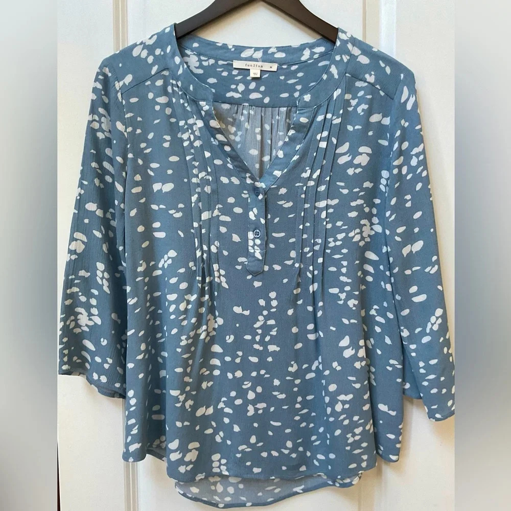 Fun2Fun Pintuck Tunic Blouse